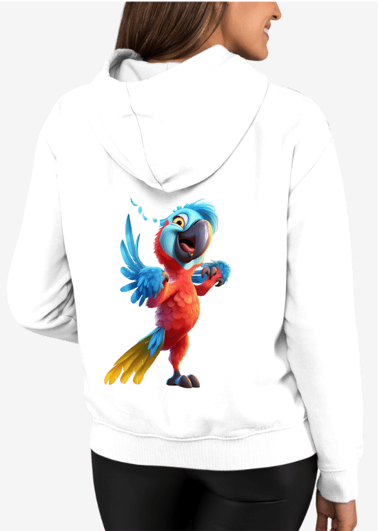 Macaw Claylick Graphic  Hoodie  for Women