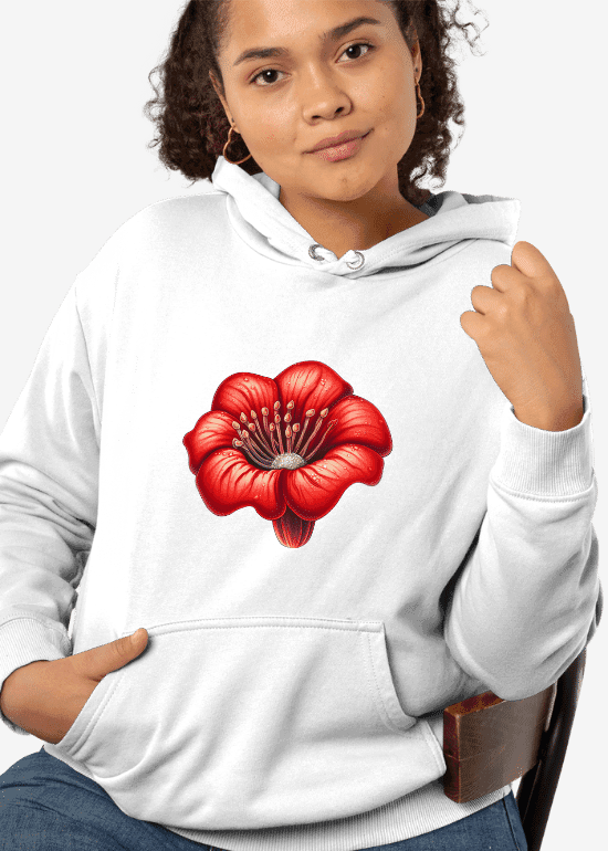  Rafflesia  Flower Printed hoodie for Women