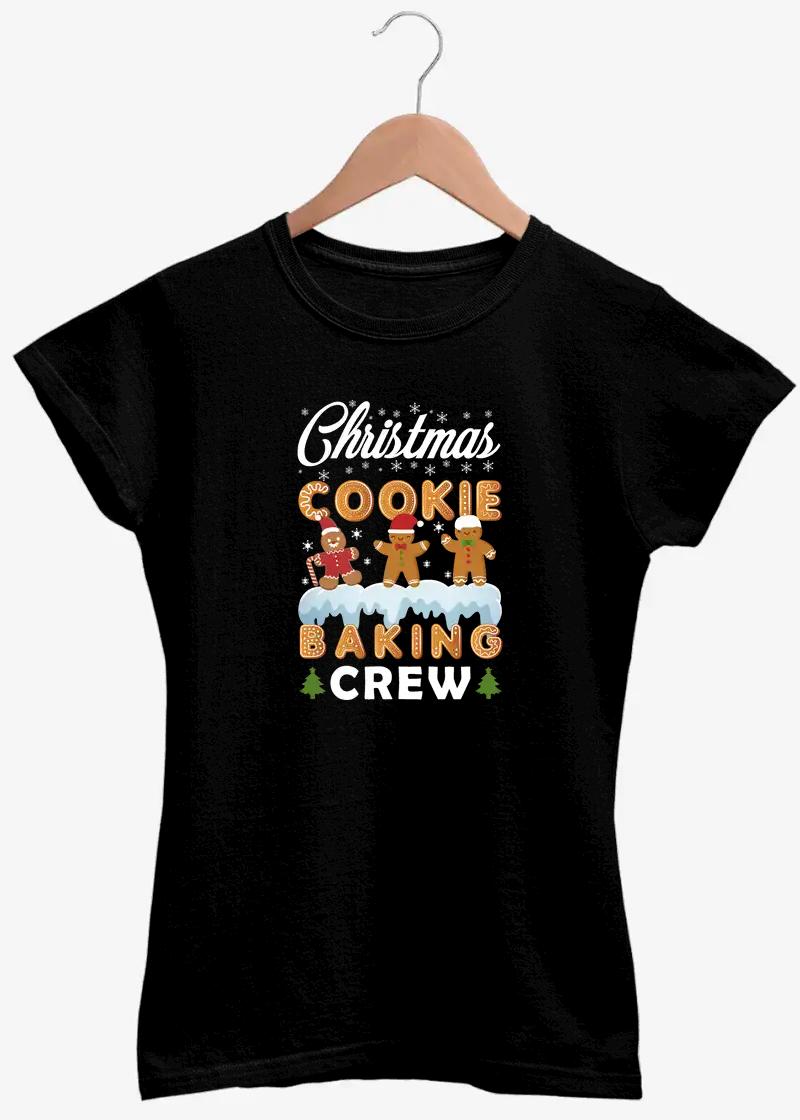 Christmas Gingerbread Cookies Baking Crew T Shirt for Women