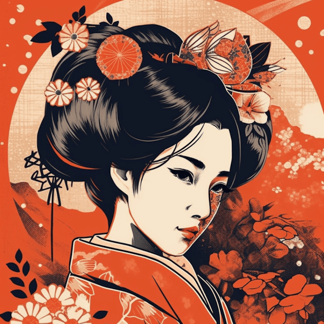 japanese art style poster