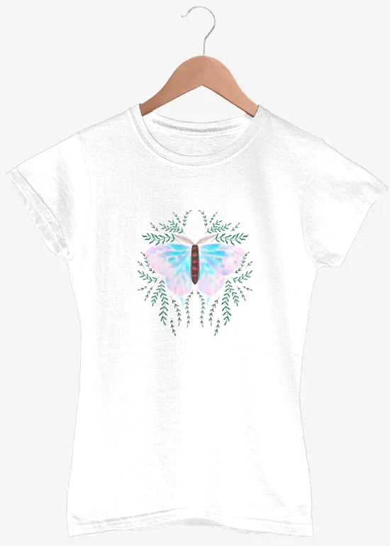 Flutter in Style with Butterfly Print Woman Tee Shirts