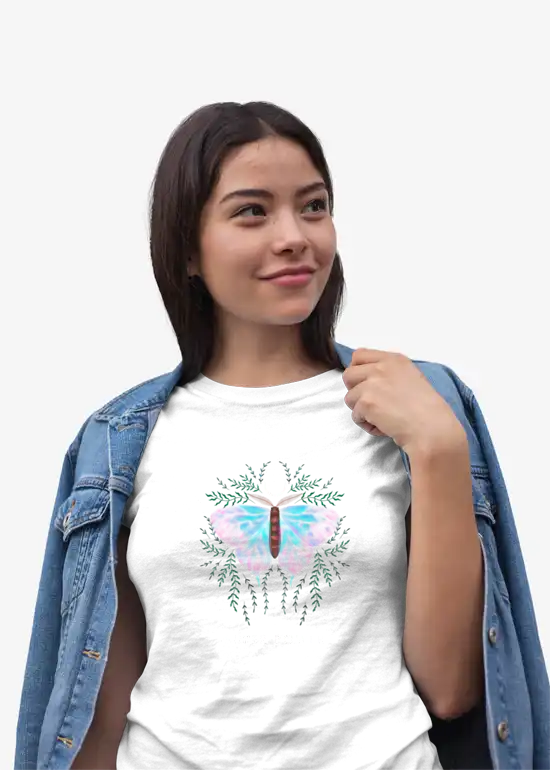 Flutter in Style with Butterfly Print Woman Tee Shirts