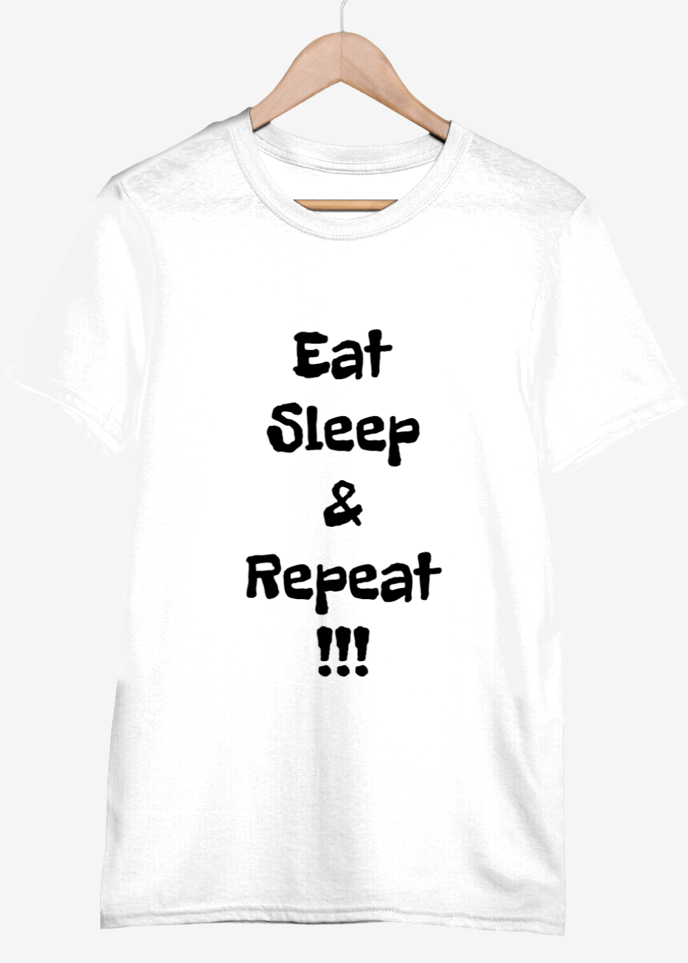Mens Yellow Tshirts with Quotes - Eat Sleep Repeat
