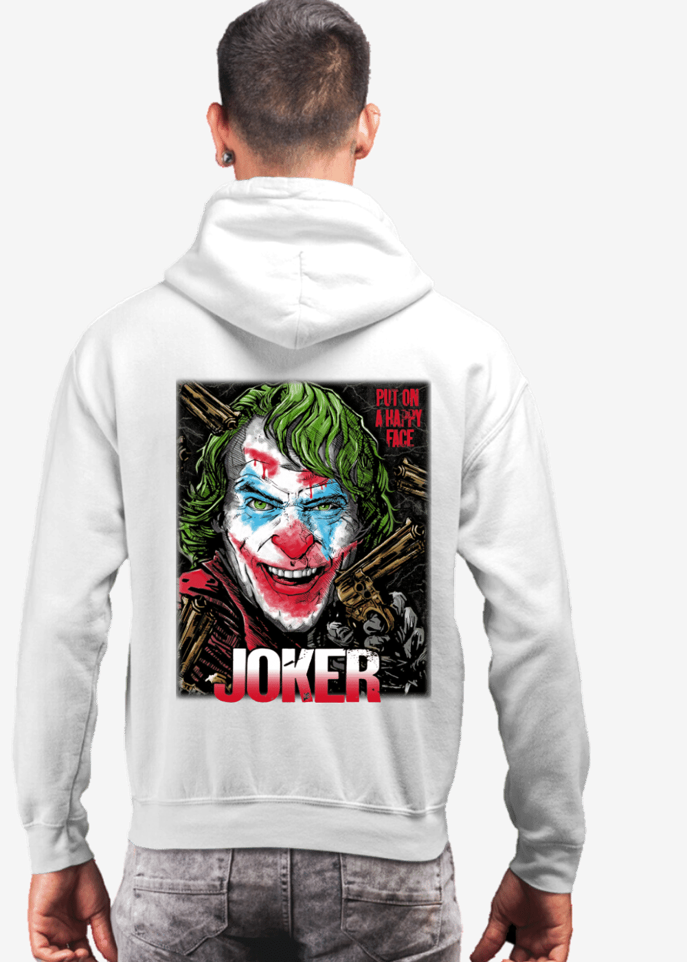 Joker Face Black Hoodie for Men