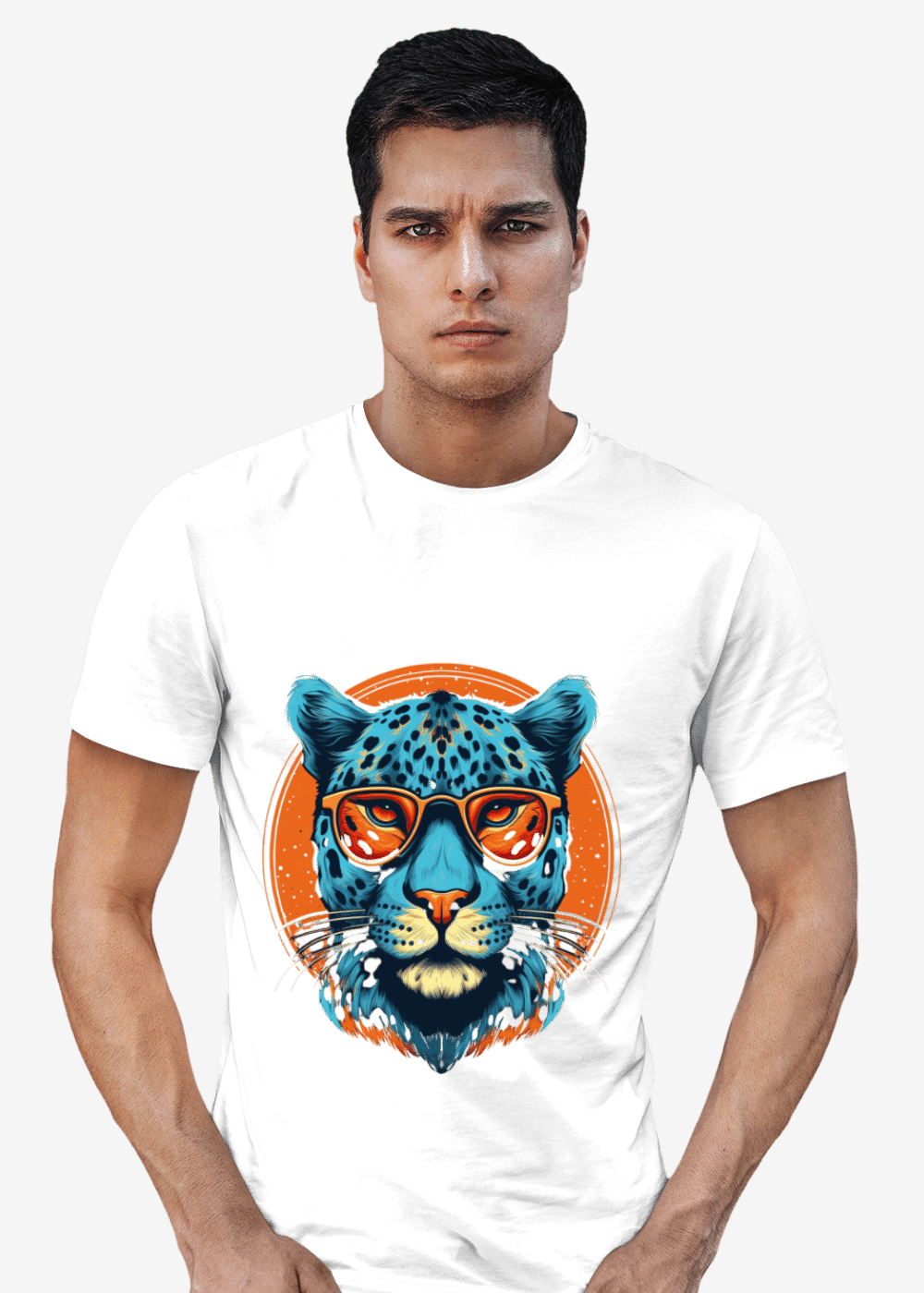 Leopard Print Cool T Shirt for Men