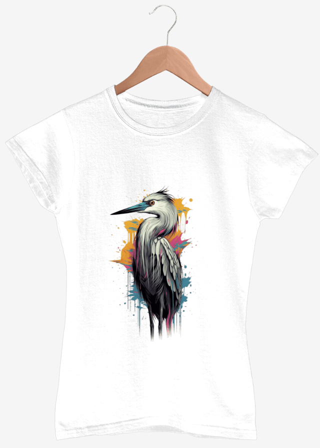 Heron Bird T Shirt for Women