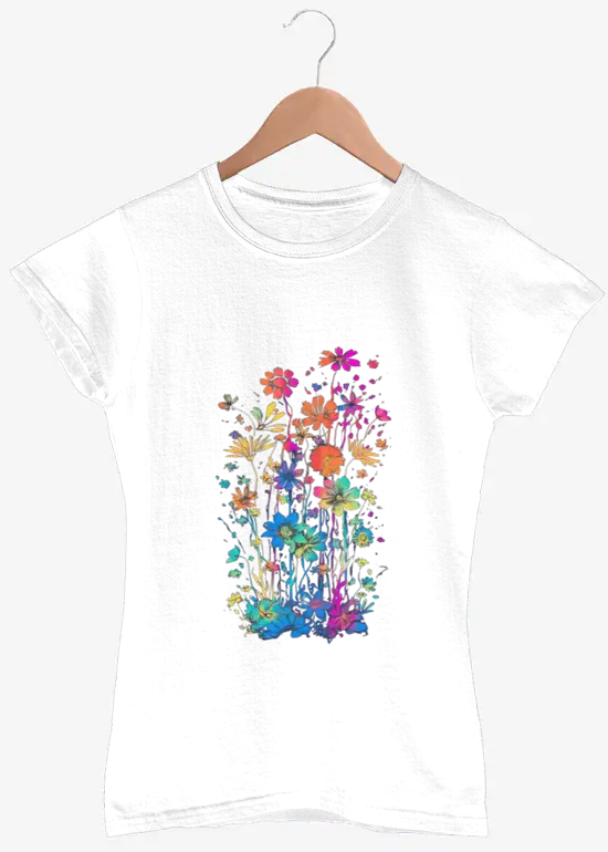 Wildflower Print T Shirt for Women