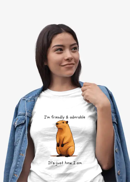 Cute Capybara T Shirt for Women