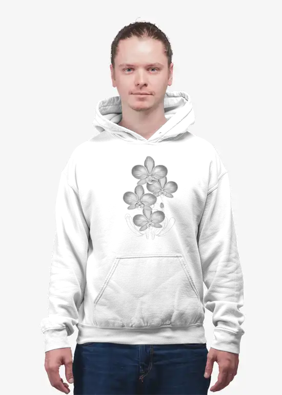 Men's Orchid Black and White Hoodie