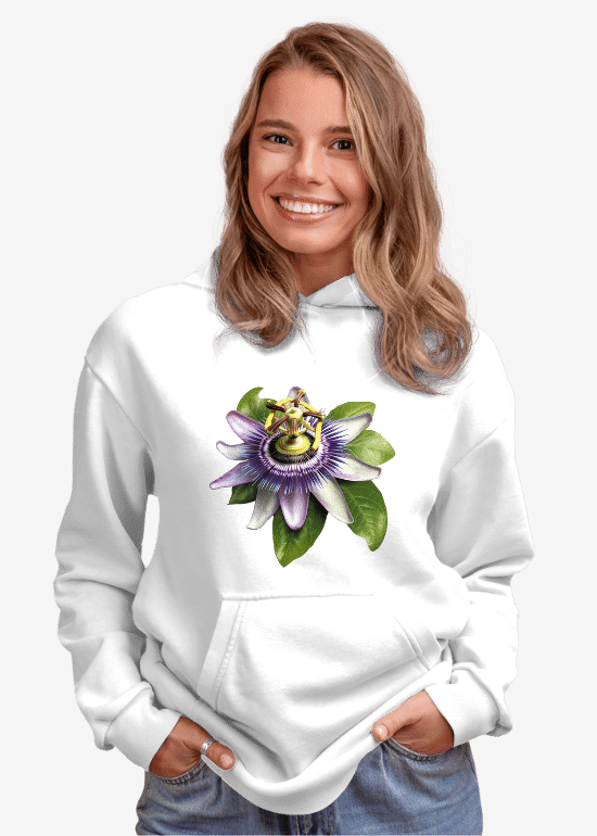 Passion Flower Hoodie for Women's 
