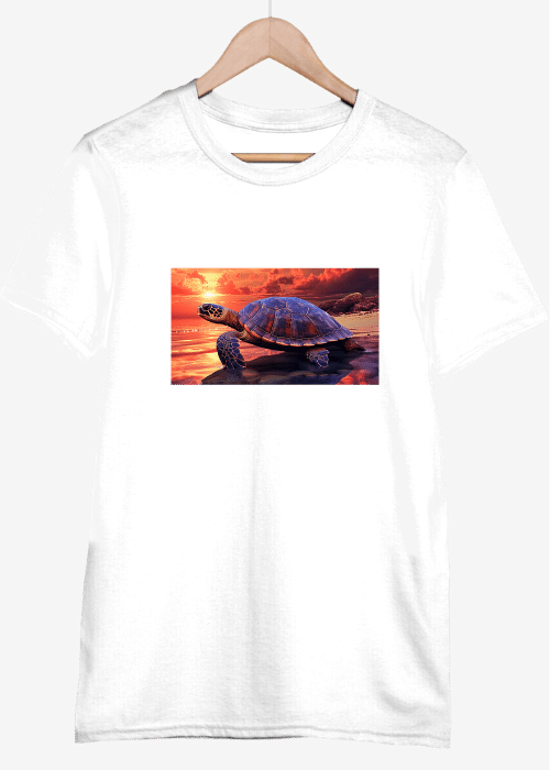 Turtles T-Shirt - Stunning Sea Turtle Illustration on Shirt