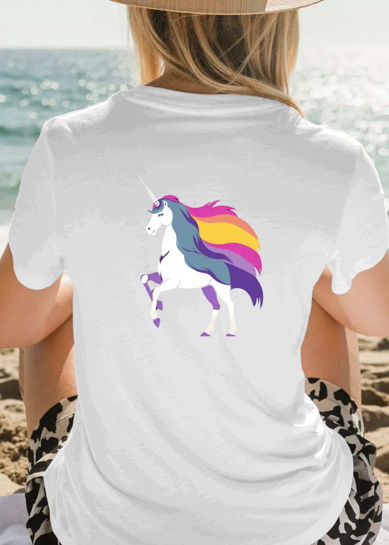 Unicorn Printed Graphic T-Shirt for Women
