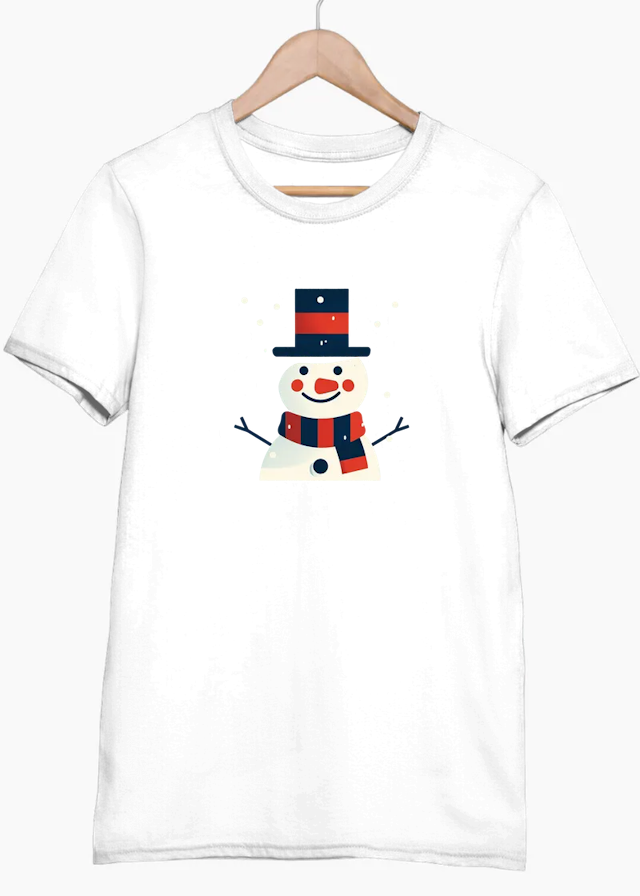 Snow Man Christmas T Shirt for Men